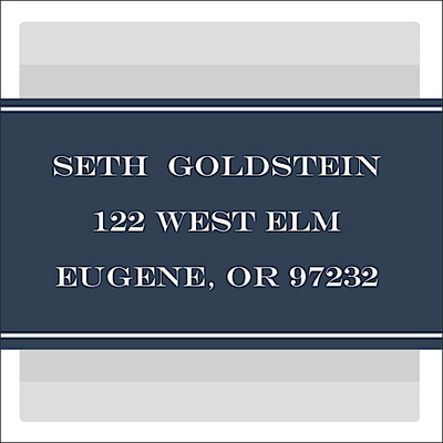 Navy Band Square Address Labels